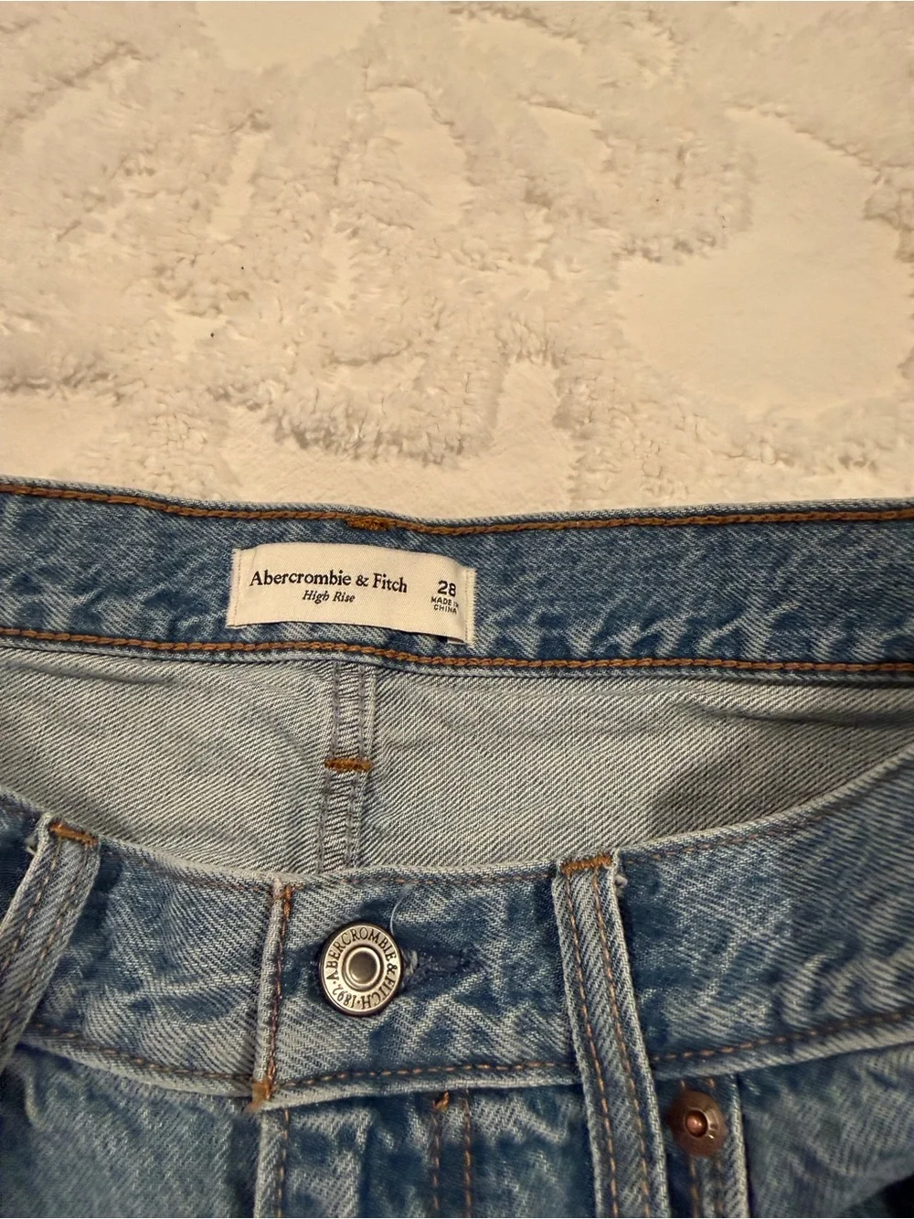 Abercrombie & Fitch Light Blue Denim Mini Skirt - Picture 3 of 3